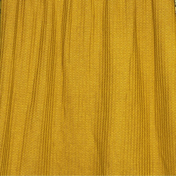 Amazon 1X Shirt Top Yellow Gray Solid Asymmetrical Short Sleeve Round Neck Knit - Picture 2 of 5